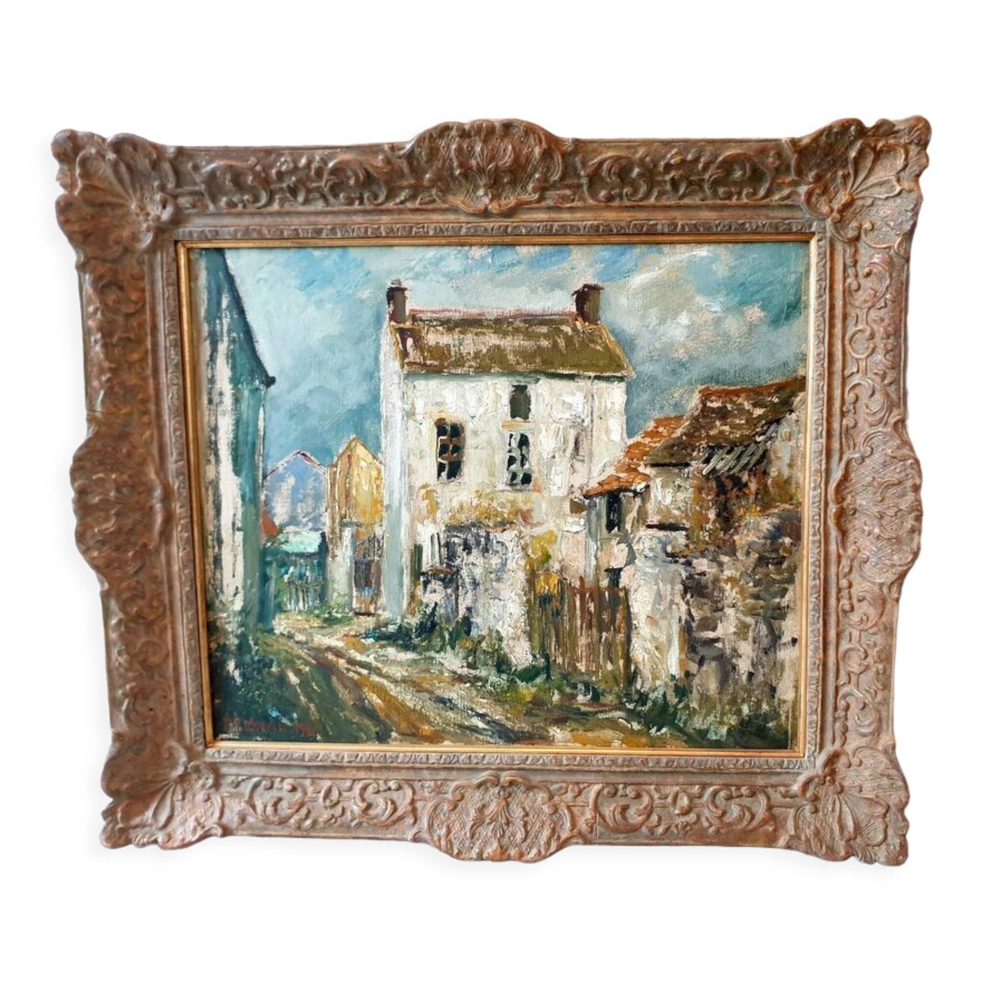 Fernand Laval (1886/95-1966) - Oil on canvas - "Rue de village" - Signed lower left 1951