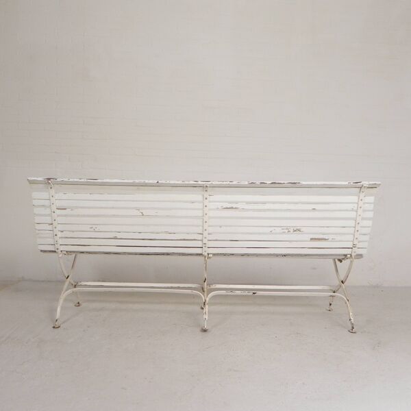Banc de jardin, banc à lattes, pliant, 2 mètres de long, années 1930