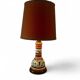Vintage orange Portuguese table lamp