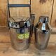 Vintage Alfi shaker set and insulated chrome ice bucket.