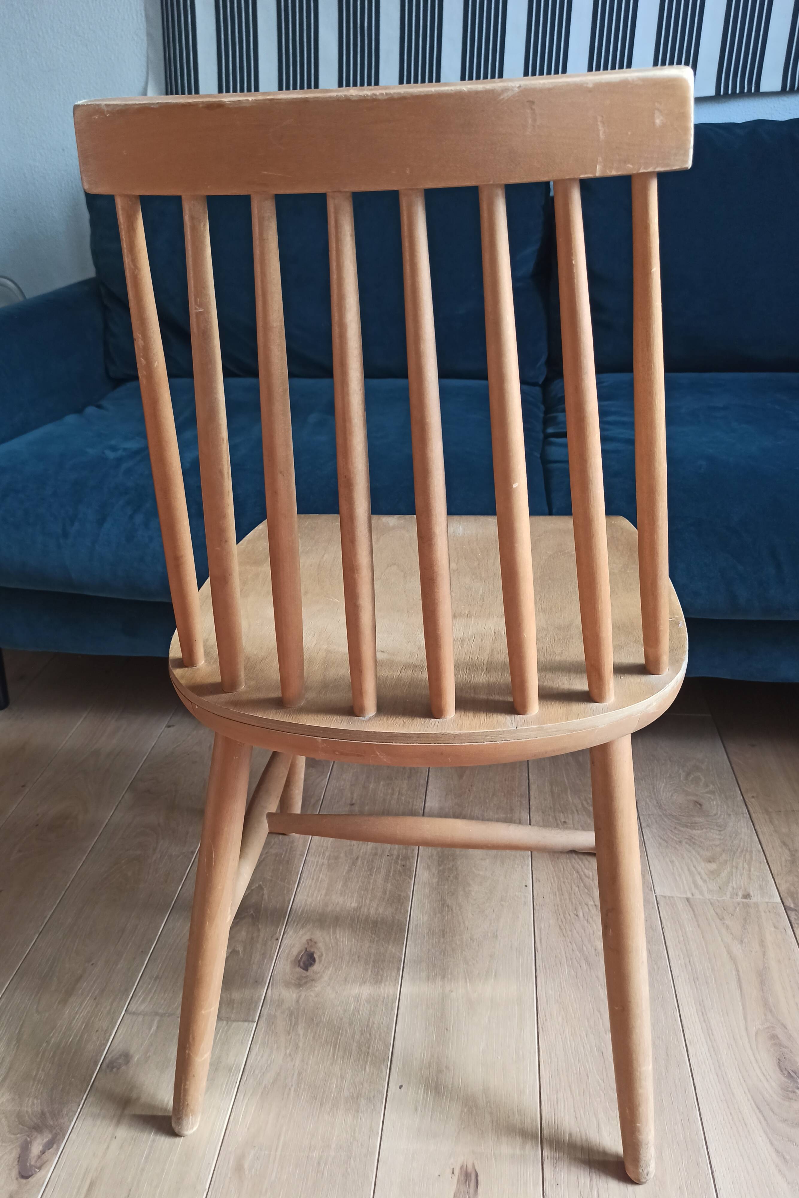 Chaises en bois vintage Ikea 1960