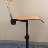 Vintage workshop chair, back height and adjustable seating