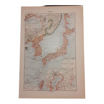 Old map of Japan from 1922