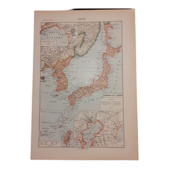 Ancienne carte du Japon de 1922