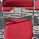Set of 6 folding chairs from the 70s tweed and chrome metal
