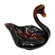 Glass ashtray swan, Poland, 1970s