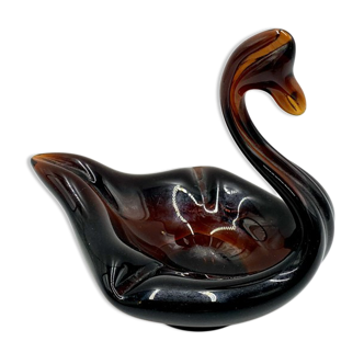 Glass ashtray swan, Poland, 1970s