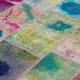 Tapis patchwork multicolore vintage 206 cm x 305 cm fait à la main anatolian vintage