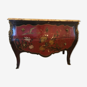 Louis XV lacquered Chinese style chest of drawers