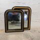 Miroir Louis Philippe noir et or