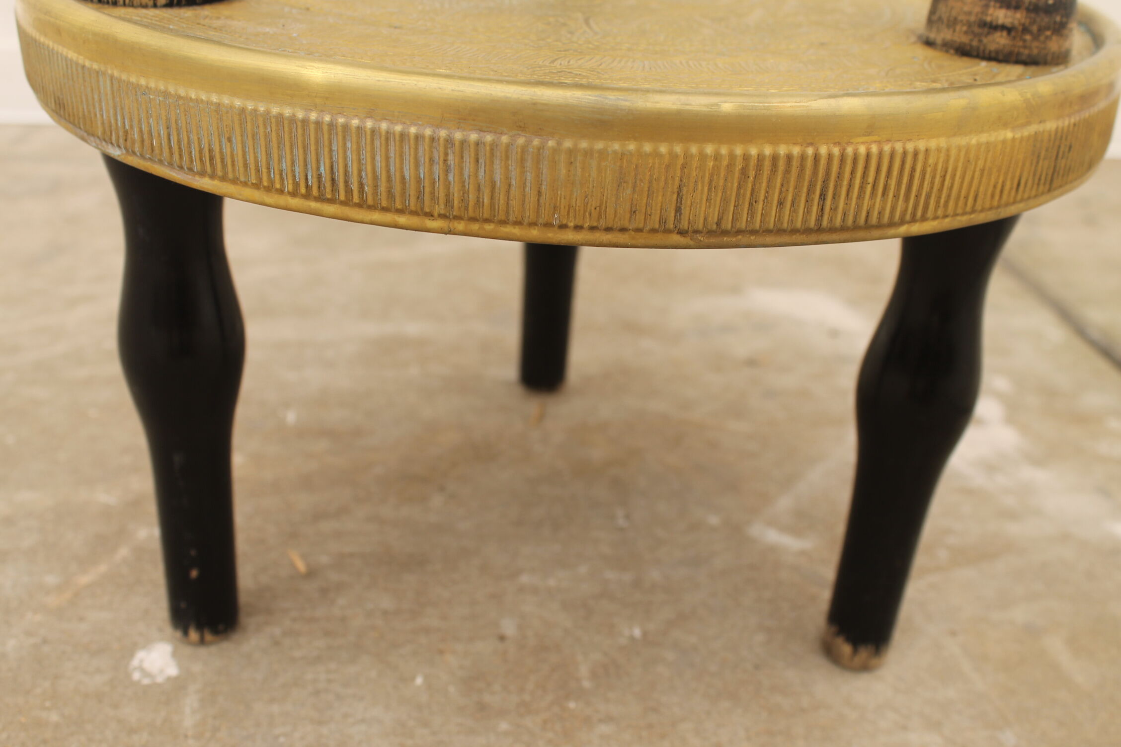 Art deco wood and brass side table 1930s