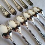12 Small Silver-Plated Metal Spoons Guildar Silversmith