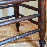 Tabouret en bois massif tourné
