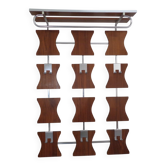 Mid-Century Teak Wardrobe with Hat and Coat Rack, 1960s