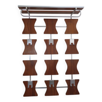 Mid-Century Teak Wardrobe with Hat and Coat Rack, 1960s
