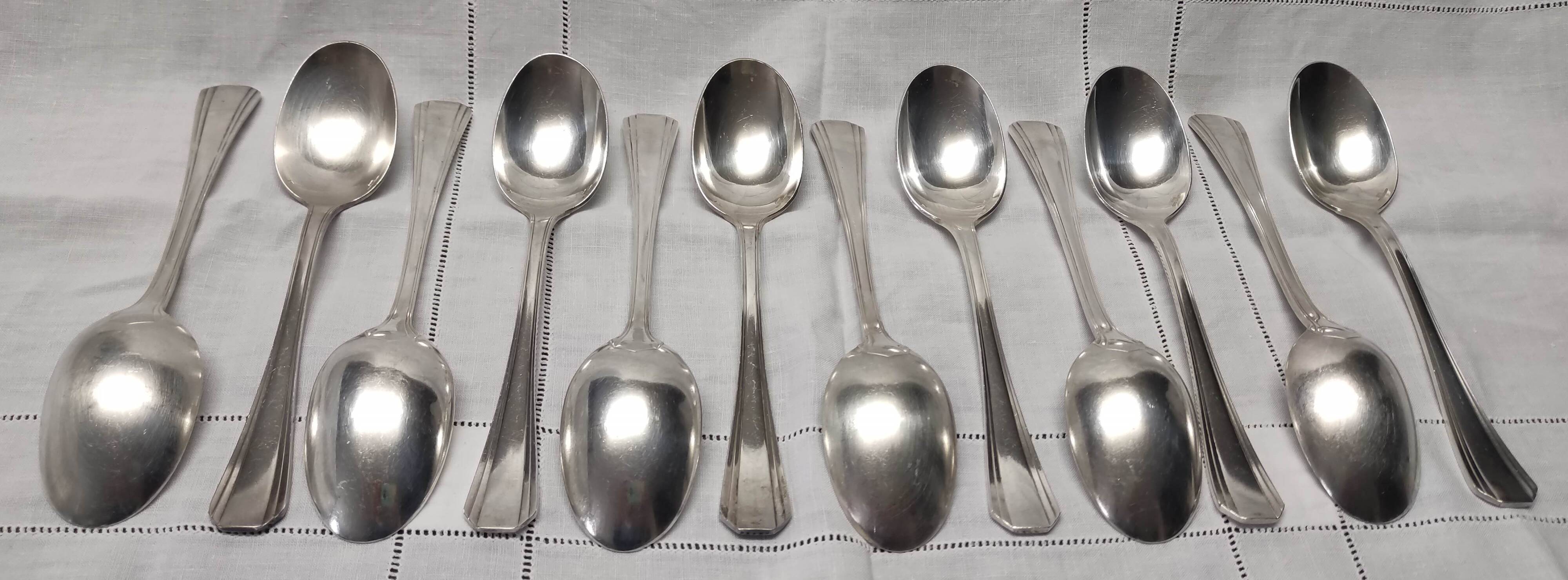 Box 2 drawers household 57 pieces christofle silver metal model "boreal"