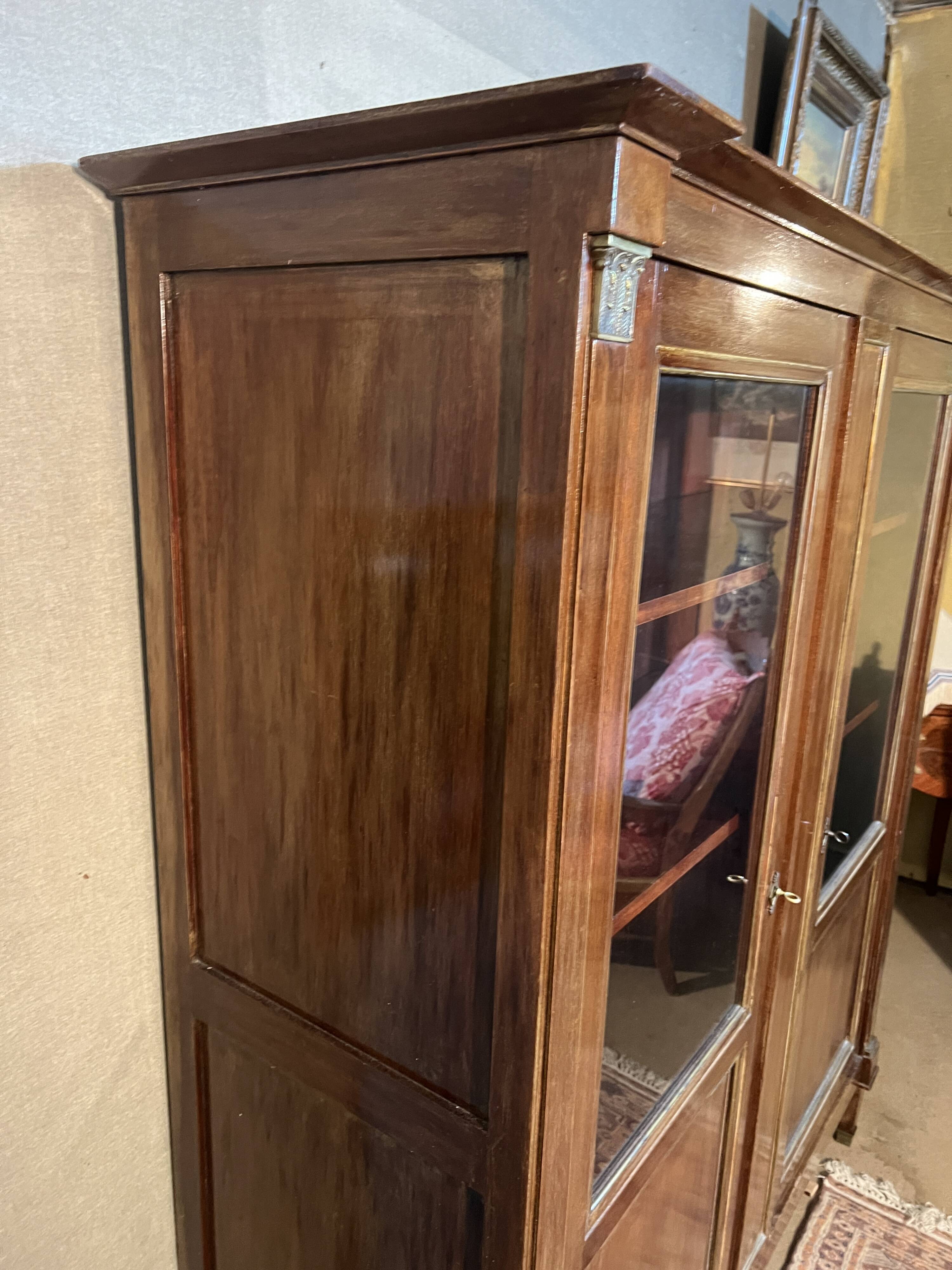 Directoire style library with two mahogany doors
