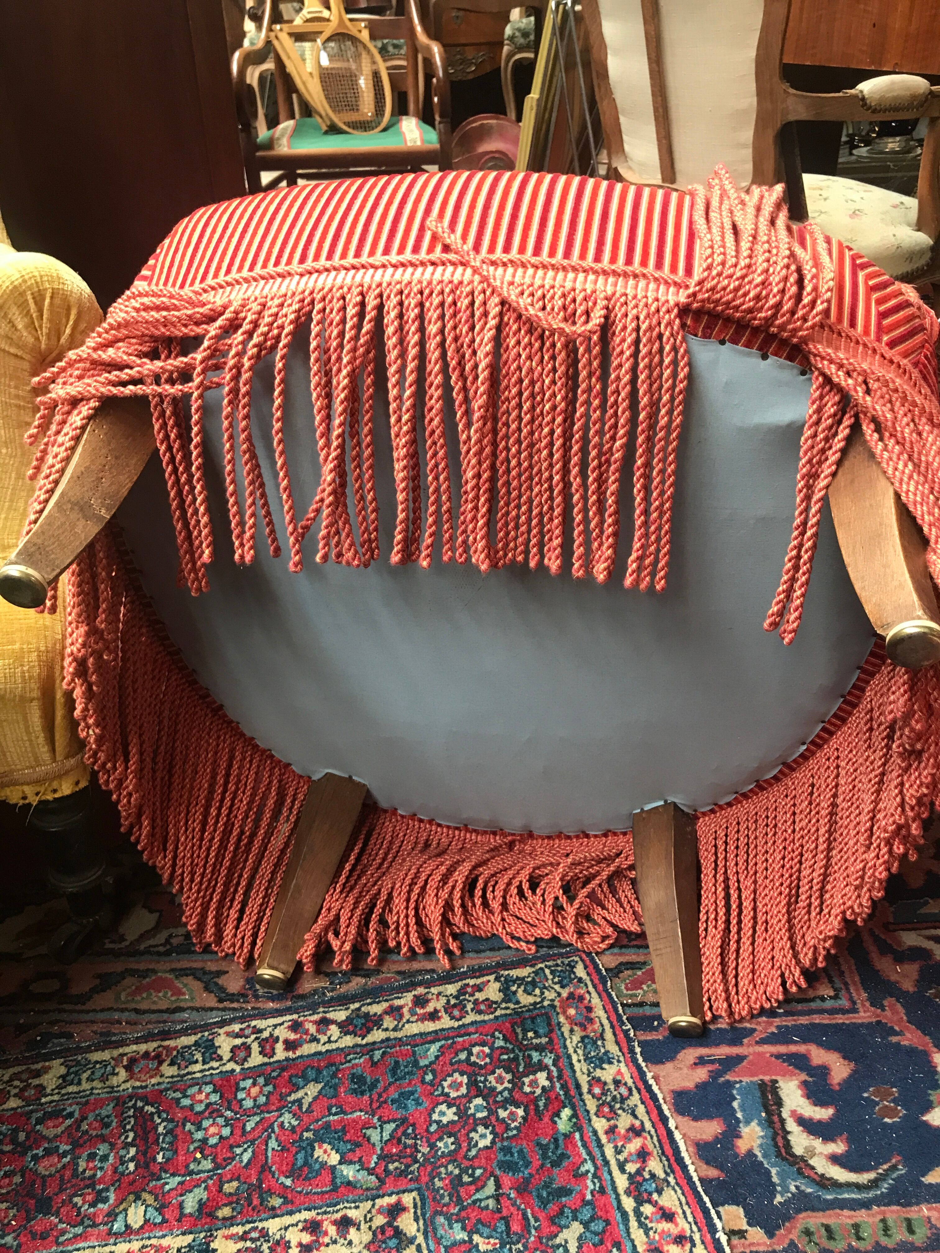 Paire de crapauds tissu velours  1950