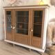 Vitrine / Bibliothèque vintage en chêne massif