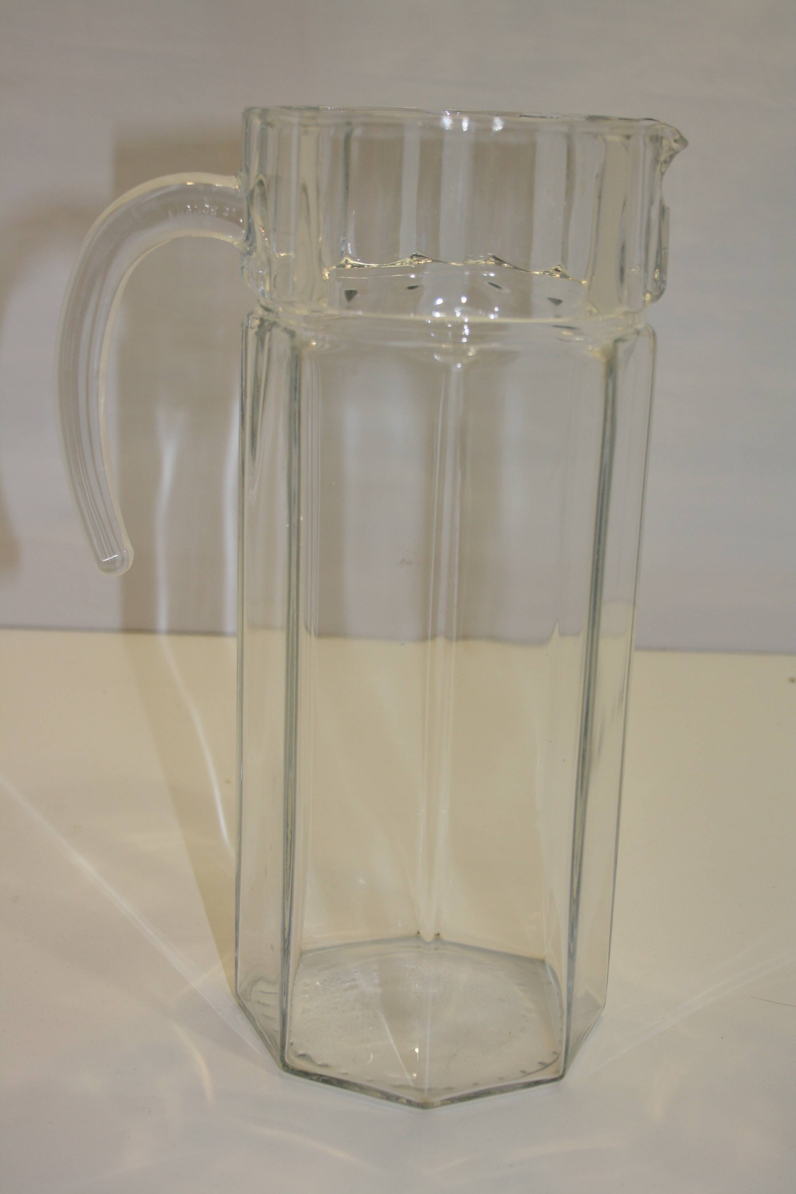 Vintage glass water pitcher