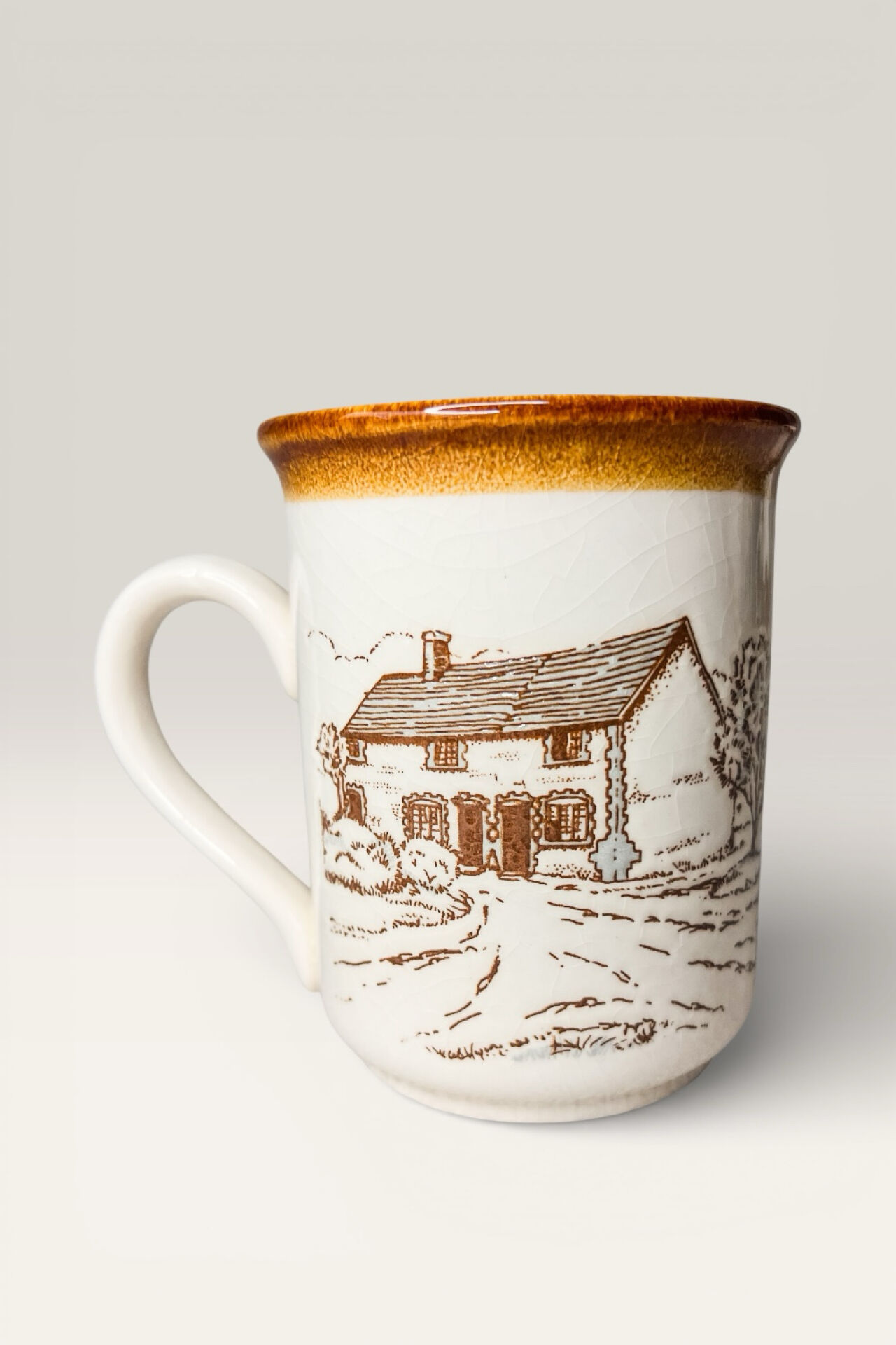 4 Mugs Staffordshire Tableware scènes Rurales Anglaises