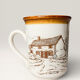 4 Mugs Staffordshire Tableware scènes Rurales Anglaises