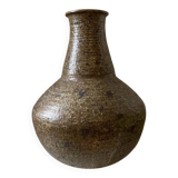 Large stoneware lamp base vase, 1970s vintage