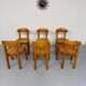 Lot de 6 chaises en pin massif design scandinave Reiner Daumiller