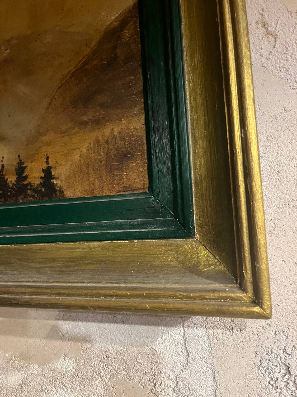 Old painting, early 20th century, landscape