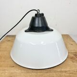 Enamel and cast iron industrial pendant light 1960s