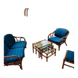 Sofa 🛋️ rattan armrests 50s/60s