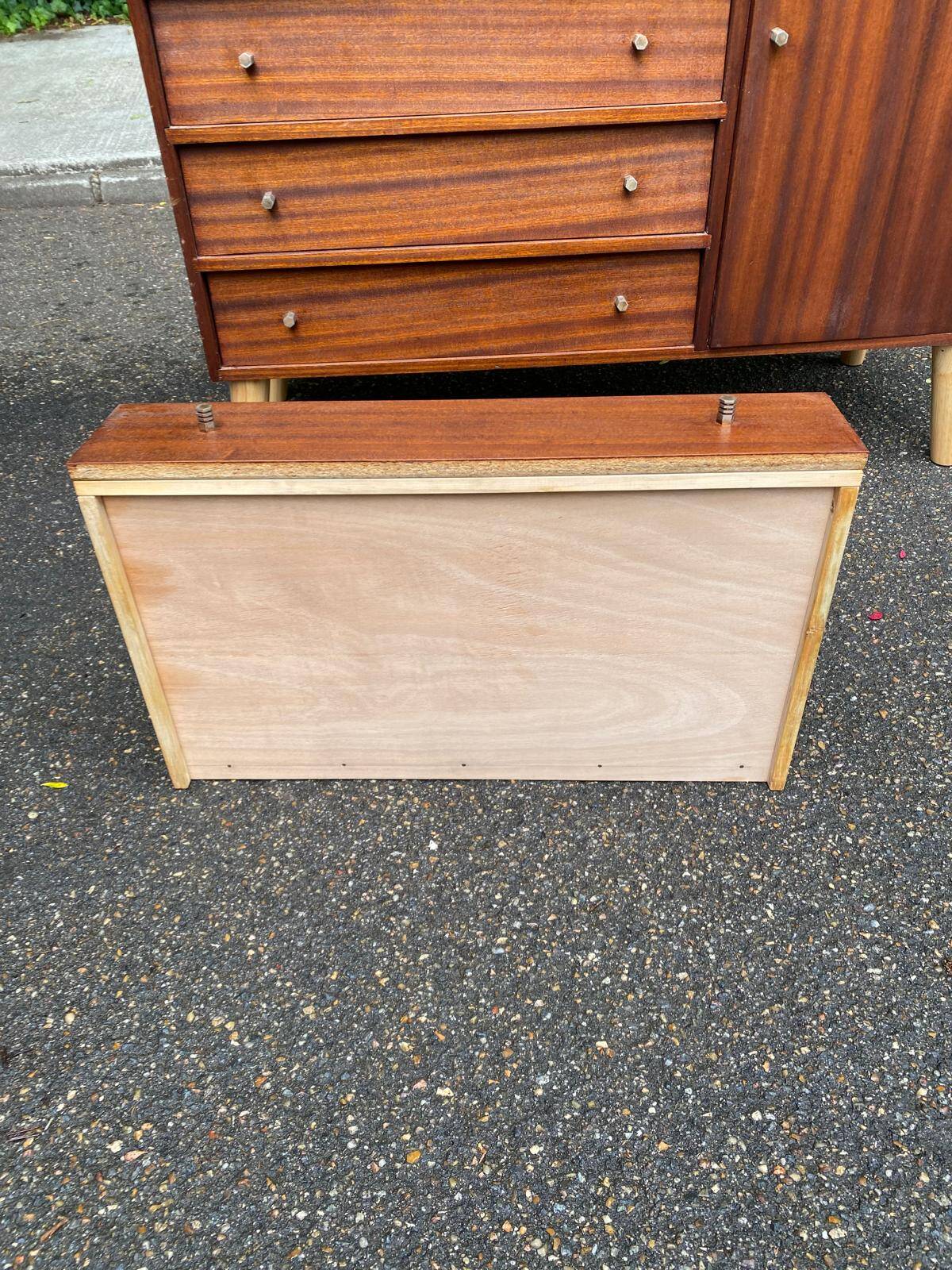 Commode buffet scandinave en acajou des années 50