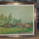 Huile sur toile campagne pastorale 1970