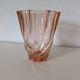 transparent glass vase in art deco style