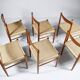 6 wood and rope chairs by Henry Klein for Bramin, 1960s