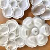 4 Limoges porcelain oyster plates