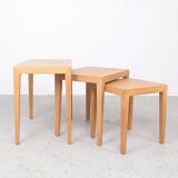 Tables gigognes en chêne clair de Severin Hansen