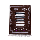 Moroccan brown ethnic carpet 103 X 145 cm