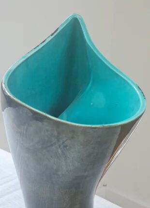 Vintage 1950 free-form vase - Belgian ceramist Alexandre de Wemmel