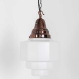 Dodecagon art deco skyscraper opaline lamp