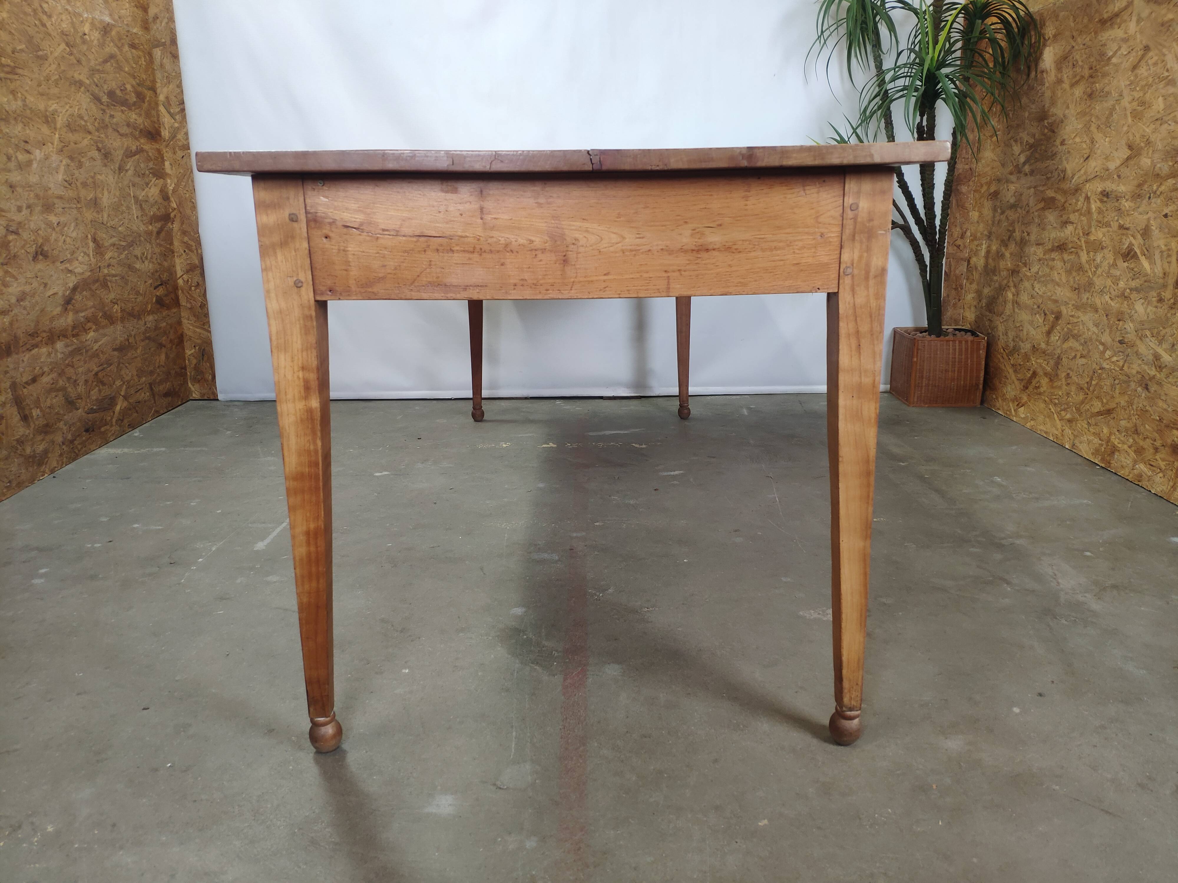 Table de ferme ancienne 9 tiroirs 2m