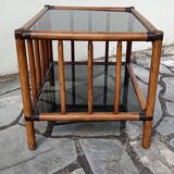 table d'appoint en rotin