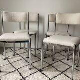Vintage chairs from the 70s restored with a French terry fabric