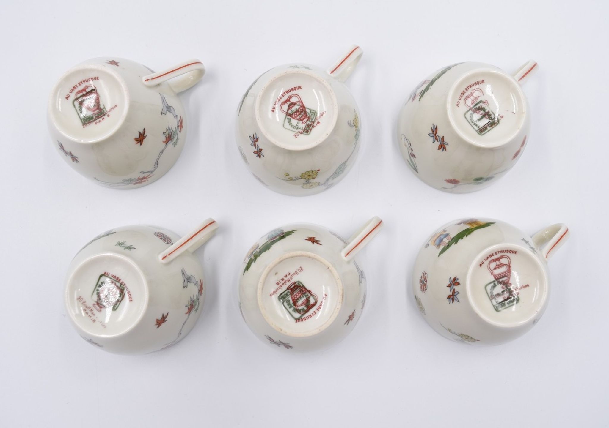 Limoges Haviland porcelain coffee service for Au Vase Etruscan chinese décor