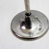 Set of 3 silver metal candle holders