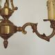 French Art Nouveau Bronze 3 Light Acanthus Detail Cage Candlestick 5476