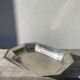 Octagonal silver-plated metal dish