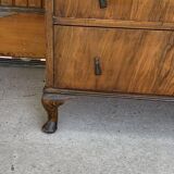 Antique walnut bedroom chest of drawers