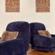 Pair of vintage 70s velvet armchairs