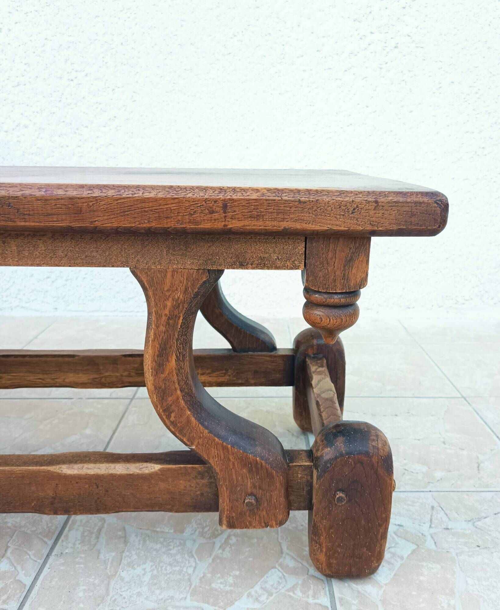 Solid oak coffee table